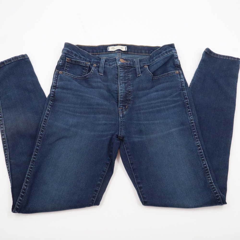 Madewell 10" High-Rise Skinny Jeans Womens 28 Blue Dark Wash Stretch Denim
